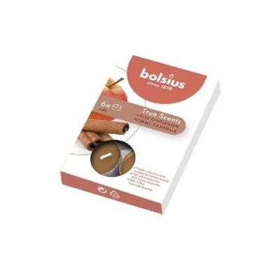 Bolsius Aromawachs-Set Apfel und Zimt - 6-teiliges Duft-Erlebnis