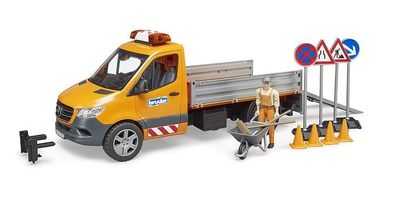 Bruder 02677 MB Sprinter Kommunal mitFahrer L+S Modul und Zubehör