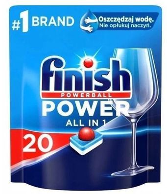 Finish All-in-1 Geschirrspültabs - 20 Stück, kraftvolle Reinigung