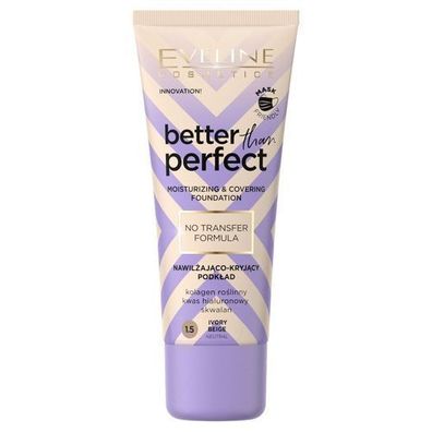 Eveline Cosmetics Perfekt Haut Hydratisierendes Make-Up 1.5 Elfenbein Beige, 30
