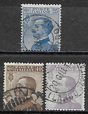 Italien gestempelt Michel-Nummer 90-92