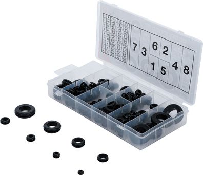 Gummi-Durchgangstüllen-Sortiment | metrisch | Kabel Durchführung, 180-tlg