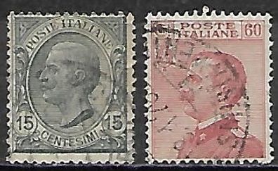 Italien gestempelt Michel-Nummer 130-131