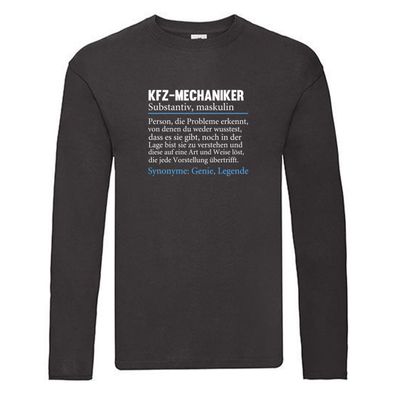 KFZ-Mechaniker | Spruch | Werkstatt | Mechaniker Long Sleeve Schwarz