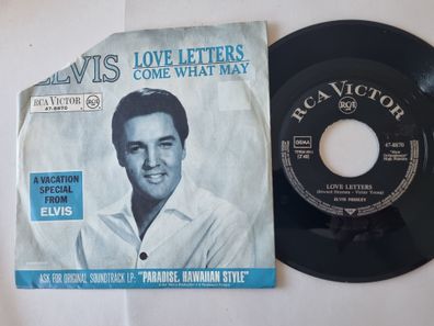 Elvis Presley - Love Letters / Come What May 7'' Vinyl Germany/ BAD COVER