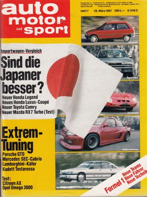 auto motor und sport 7 / 1987, Japaner besser, Extrem Tuning, Omega, F1