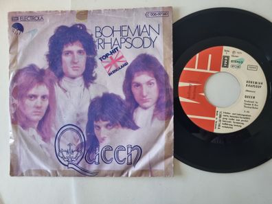 Queen/ Freddie Mercury - Bohemian Rhapsody 7'' Vinyl Germany/ Teldec-Pressung