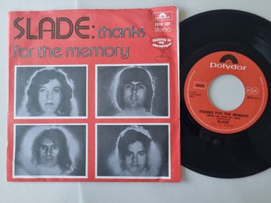 Slade - Thanks For The Memory (Wham Bam Thank You Mam) 7'' Vinyl Belgium