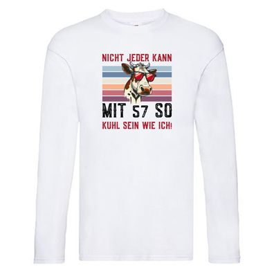Mit 57 so gut aussehen | 57. Geburtstag | Landwirt | Bauer v2 Long Sleeve Weiß