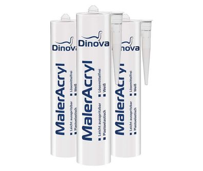 12x Dinova MalerAcryl 0,31 Liter weiß