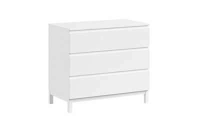 Kommode mit 3 Schubladen Sideboard Anrichte Schubladenkommode Weiß lackiert