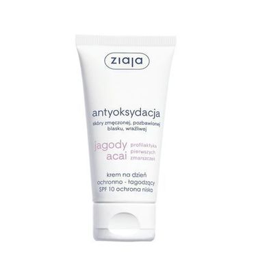 Ziaja Acai-Beeren Tagesschutzcreme SPF 10, beruhigend und schuetzend, 50 ml