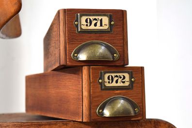 Set: 2x Kiste mit Deckel Holz Antik Apotheker Vintage Kasten Alt Uhrmacher Loft lang