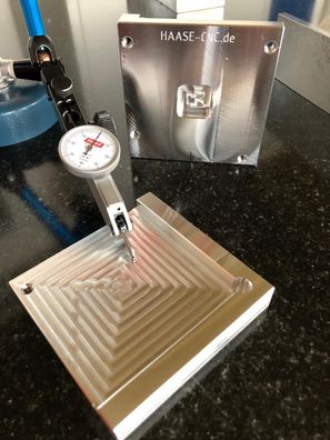 CNC Tastplatte Aluminium 85×85×14 mm Nullpunkt Estlcam WinPC-NC CNCgraf