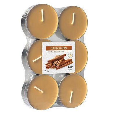 Bispol Duft-Maxiteelichter Zimt, 6er Pack