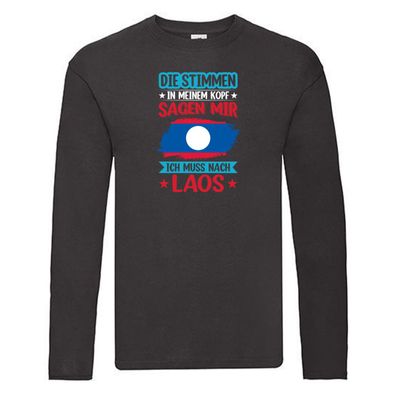 Laos | Urlaub | Stimmen in meinem Kopf | Traumland Long Sleeve Schwarz