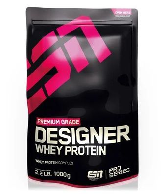 ESN Designer Whey Protein Eiweiß Pulver - 1KG | Erdbeere