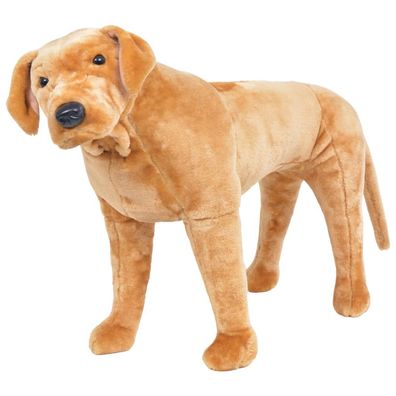vidaXL Plüschtier Hund Labrador Stehend Plüsch Hellbraun XXL