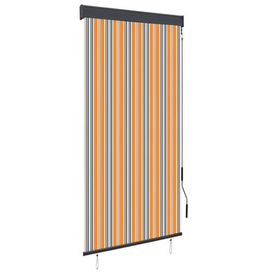 vidaXL Außenrollo 100 x 250 cm Gelb und Blau