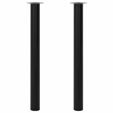 2 x Teleskopfuß Tischfuß Stützfuß Tischbein Schwarz 710 mm-1100 mm