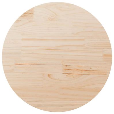 vidaXL Tischplatte Ø90x2,5 cm Massivholz Kiefer