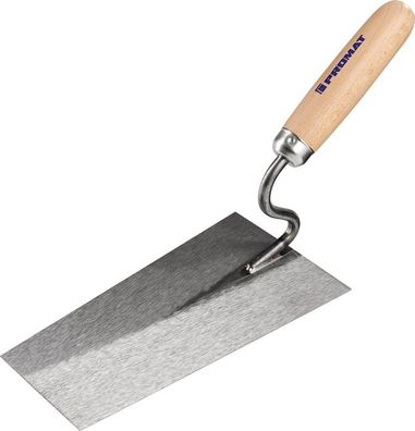 Maurerkelle L.200mm B.140mm m. Buchenholzheft, -Hals gehär. Stahl, eschl. PROMAT