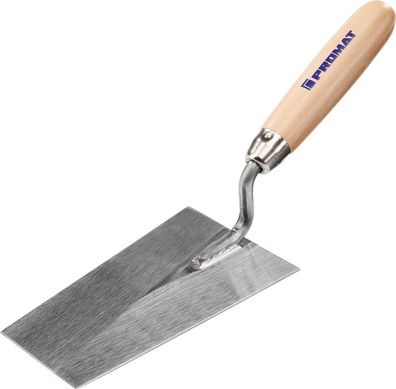 Berner Putzkelle L.140mm B.85mm gehärtet, . Buchenholzheft STA PROMAT