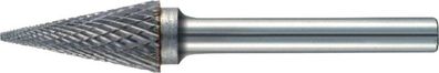 Frässtift SKM D.3mm Kopf-L.12mm Schaft-D.3mm HM Verz. Kreuz Tecwerk