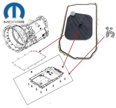 Automatikgetriebefilter + Dichtung 8-Gang Getriebetyp ZF8HP95 (nur für Hellcat,