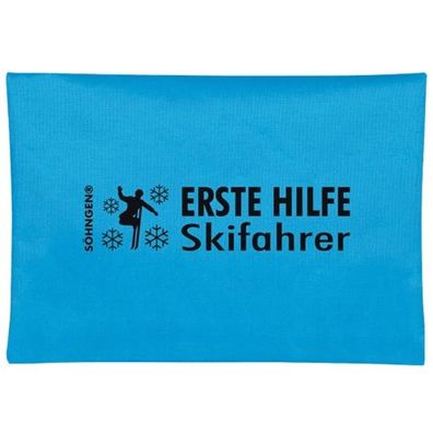 Erste Hilfe Skifahrer und Snowboarder blau