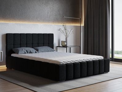 FURMEB24 Exklusives Polsterbett ALMOS + Matratze - Designbett mit Lattenrost