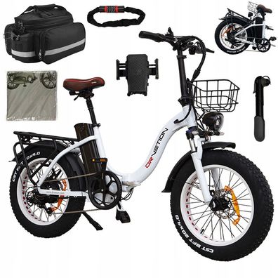 Elektrofahrrad-Faltrad CT20 20" * 4.0 Fat Tire 750W 48V 20AH Samsung Akku E-bike