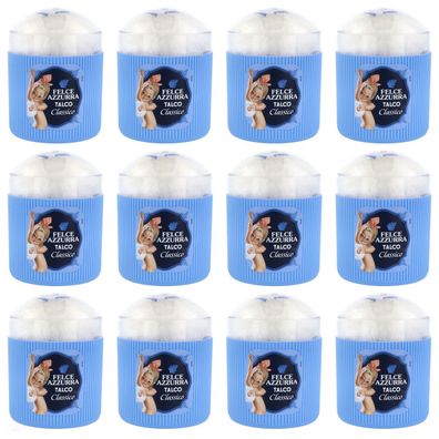 Paglieri Felce Azzurra Körperpuder + Schwämmchen 12x 250 g
