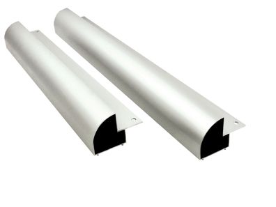 SOLARA Aluminium Montagespoiler Silber 68 cm, Set mit 2 Stück