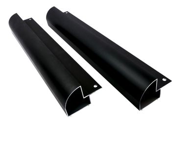SOLARA Montagespoiler Schwarz, 55cm Modulmaß, Set mit 2 Stück – ABS Haltespoi