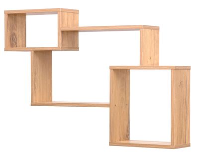Modernes Wandregal aus Holz, eiche