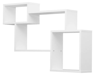 Modernes Wandregal aus Holz, weiß