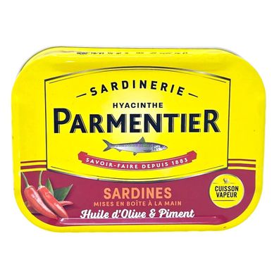Sardinerie Parmentier Pikante Sardinen in Olivenöl: Mit feuriger Chili-Note