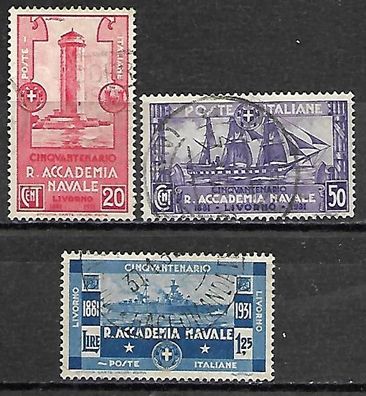 Italien gestempelt Michel-Nummer 369-371