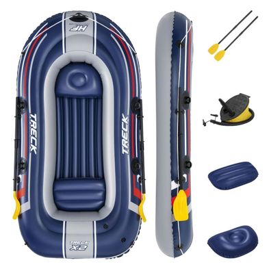 Bestway Schlauchboot Treck X2 255x127cm PVC für 2 Erwachsene + Kind inkl Zubehör