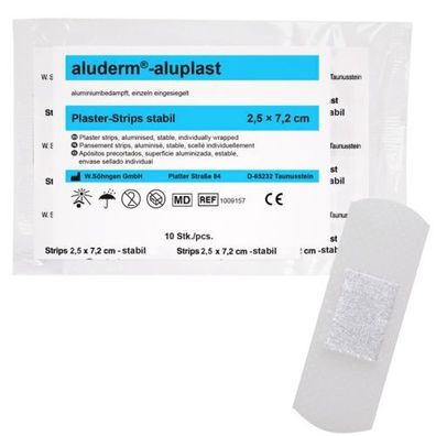 aluderm®-aluplast stabil Strips 2,5x7,2cm (10 Stk.)