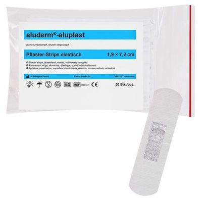 aluderm®-aluplast elastisch Strips 1,9x7,2cm (50 Stk.)