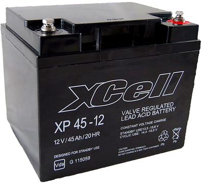 XCell Bleiakku XP45-12 12V 45Ah Pb M6 Innengewinde