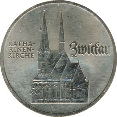 DDR 5 Mark 1989 A Katharinenkirche in Zwickau*