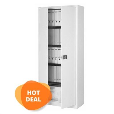 Bisley Universal Flügeltürenschrank • Akten-Stahlschrank für 5 Ordnerhöhen