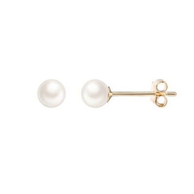 Ohrstecker - Gelbgold 375 - Zuchtperle - 3mm