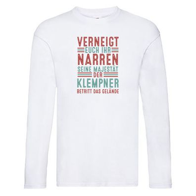 Verneigt euch: Klempner |klempnern Long Sleeve Weiß