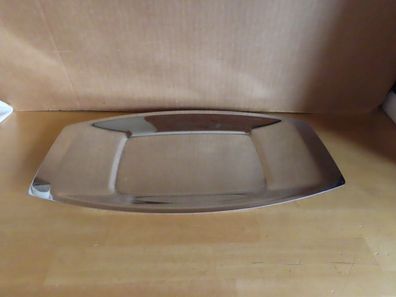 Servierplatte Vorlegeplatte Beilagenplatte Metall ca.41 cm lang L.R. France