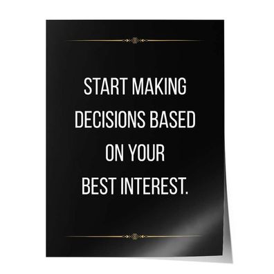 Poster Leinwandbild Arbeitszimmer Büro Motivation Inspiration Spruch Zitat schwarz