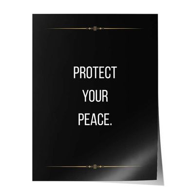 Poster Leinwandbild Arbeitszimmer Büro Motivation Inspiration Spruch Zitat schwarz